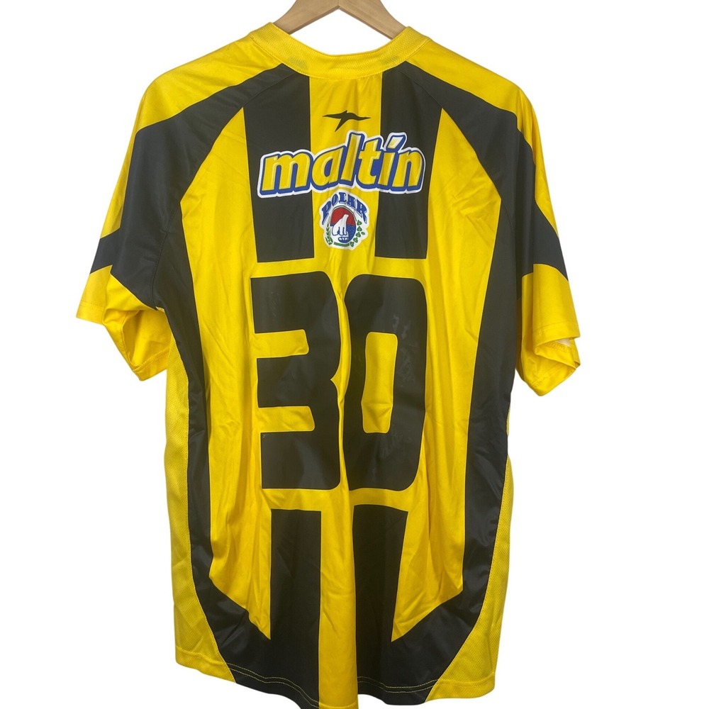 Topper Deportivo Tachira F.C. Soccer Jersey Mens Large Yellow Black Stripe Pepsi - Picture 4 of 6